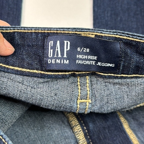 Gap Denim High Rise Favorite Jegging Dark Moon Wash Jeans Size 6/28 - Picture 9 of 11
